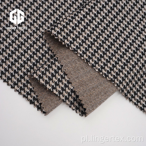 Bawełniana tkanina żakardowa w pepitkę na akcesoria odzieżowe